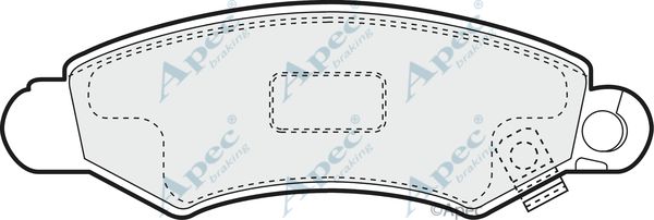 APEC BRAKING Bremžu uzliku kompl., Disku bremzes PAD1094